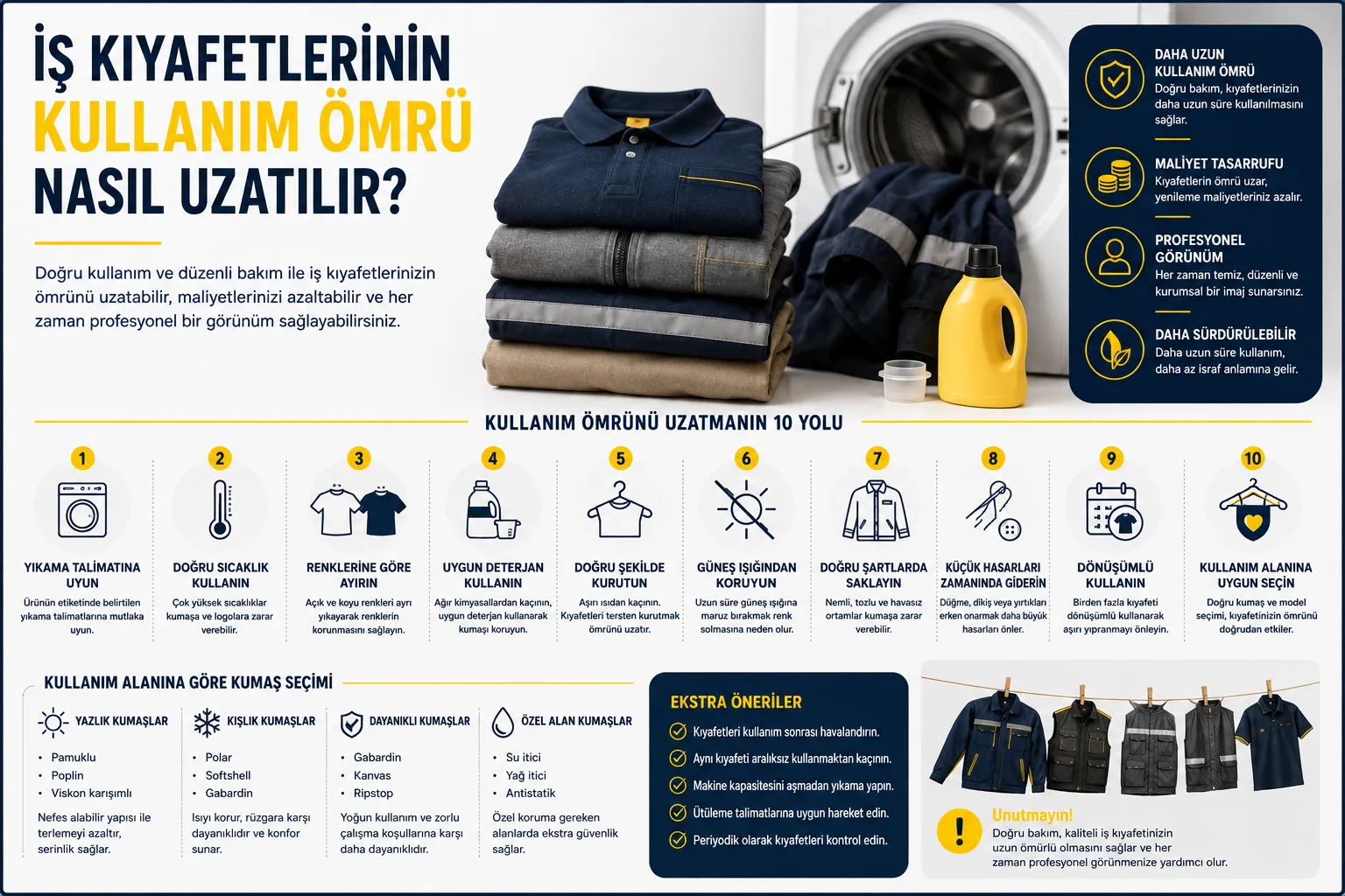 İş Kıyafetlerinin Kullanım Ömrü Nasıl Uzatılır?
