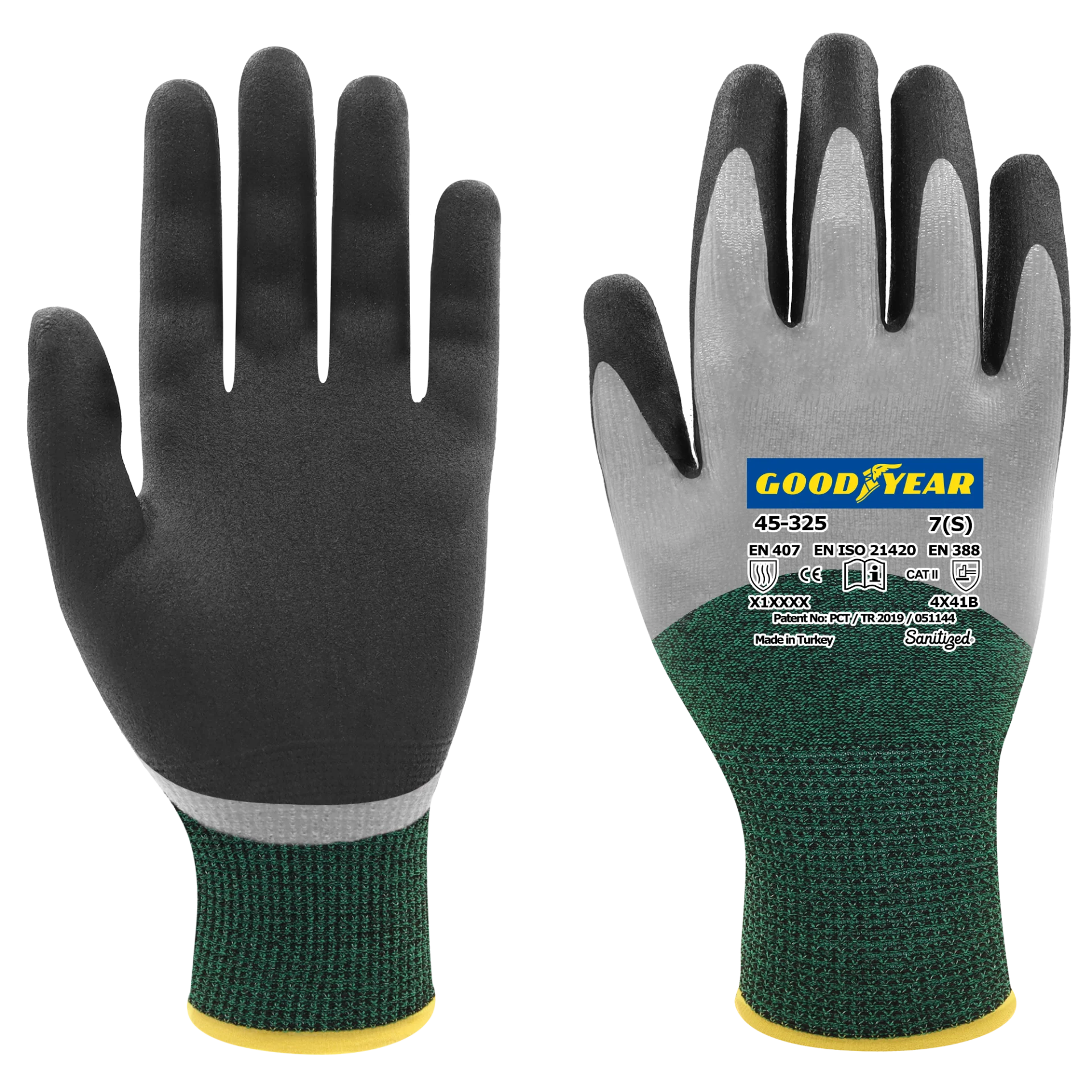 ELDİVEN KESİLMEZ KÖPÜK NİTRİL GOODYEAR 45-325 ÇİFT KAPLI