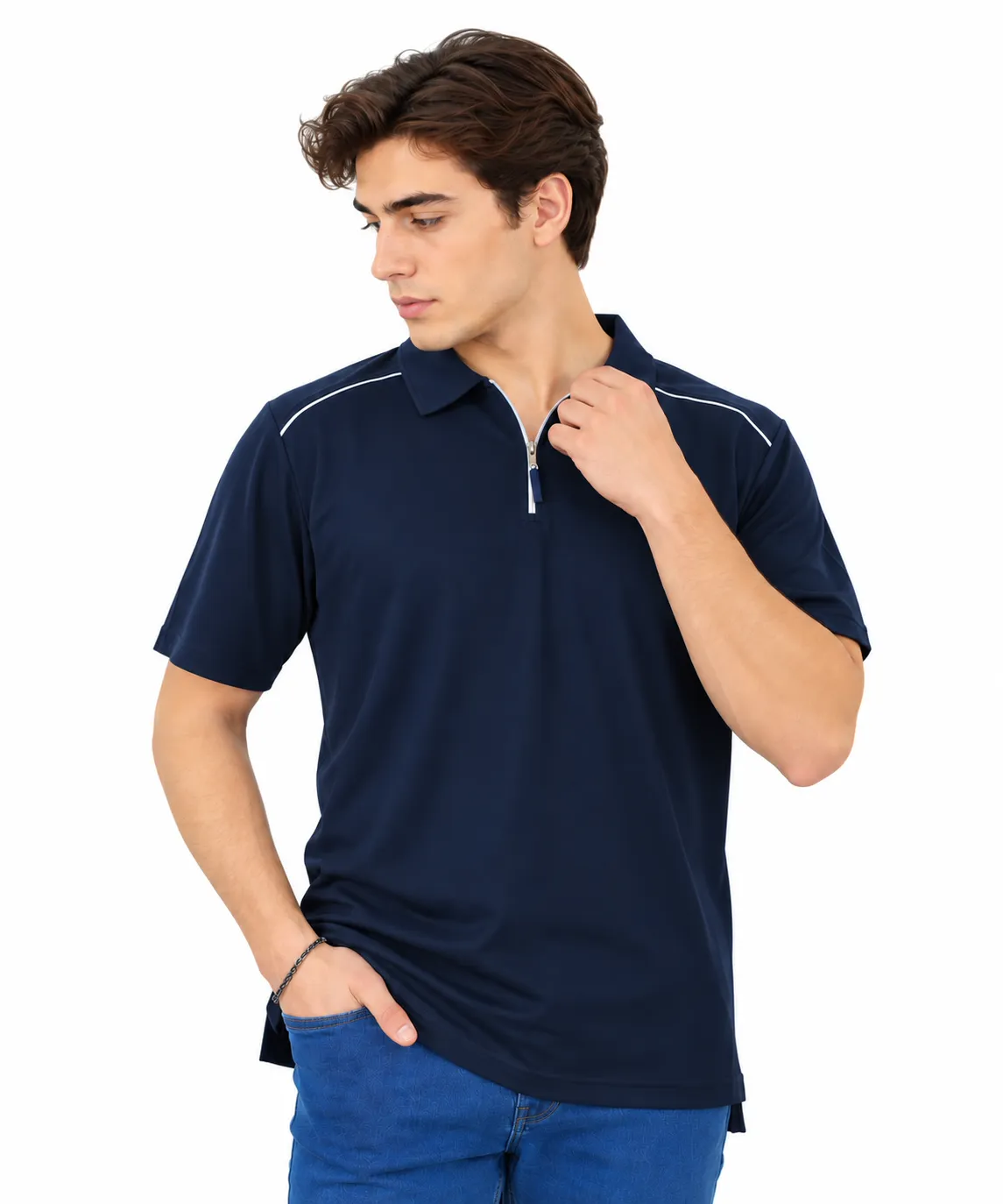 LAKOST FERMUARLI T-SHIRT