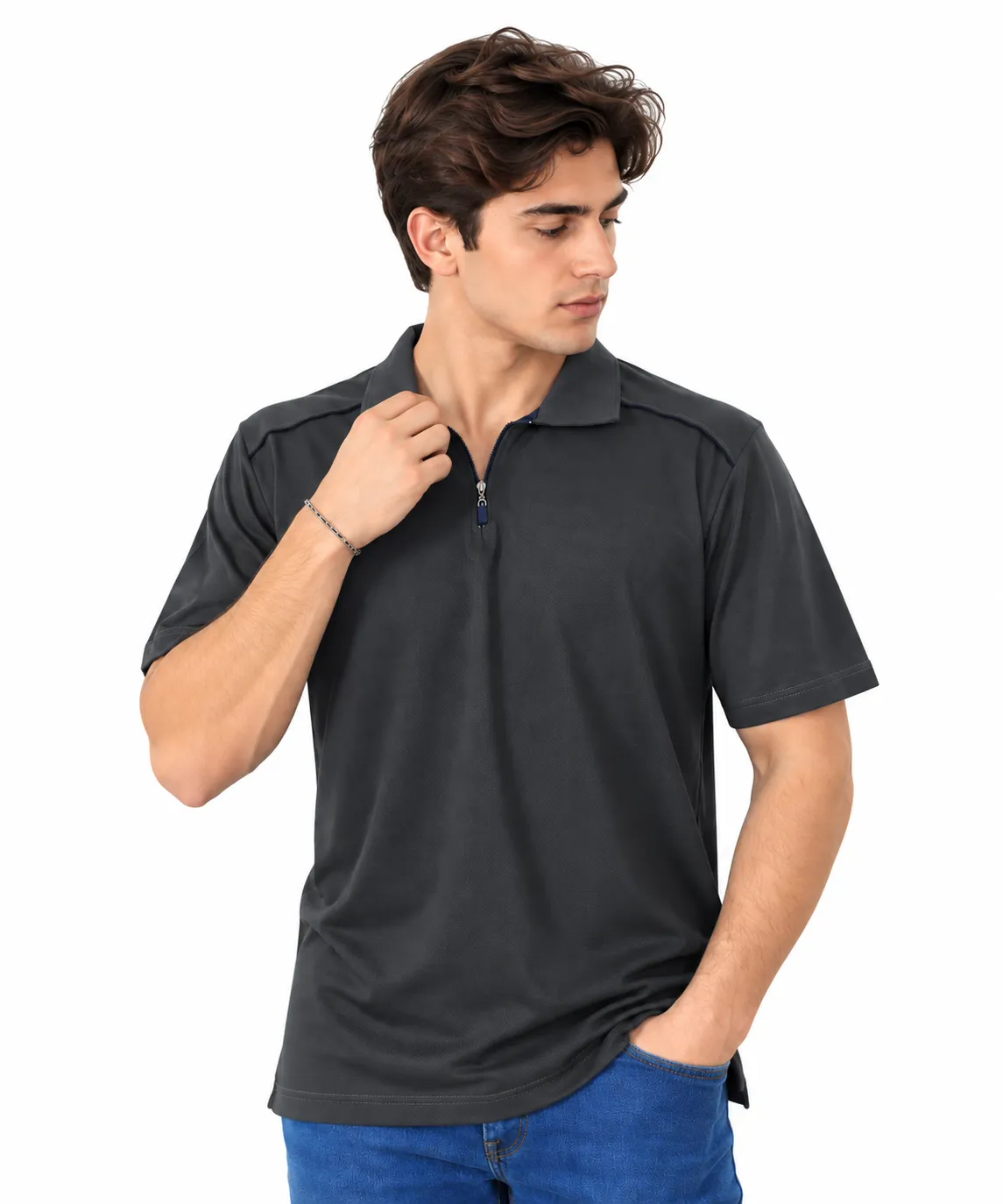 LAKOST FERMUARLI T-SHIRT