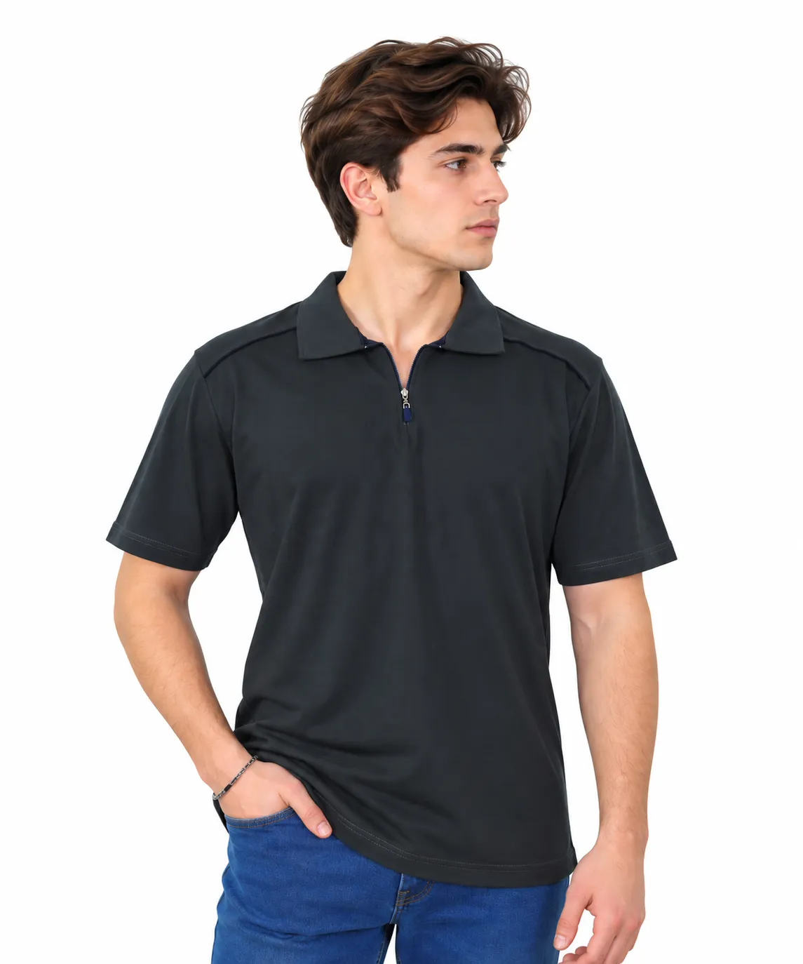 LAKOST FERMUARLI T-SHIRT