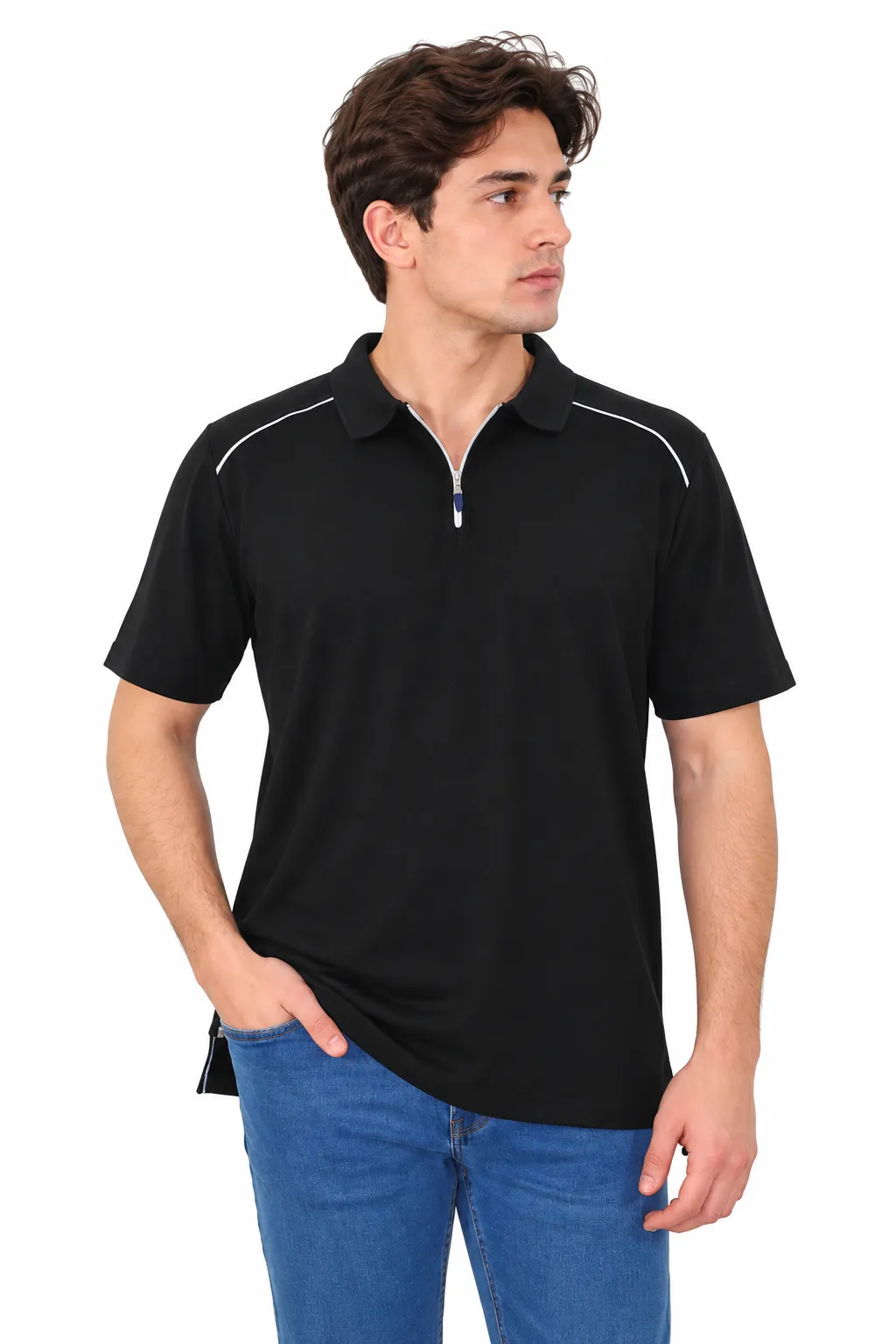 LAKOST FERMUARLI T-SHIRT