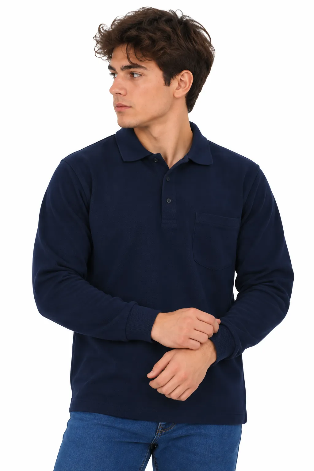 POLO YAKA ÜÇ İPLİK SWEAT