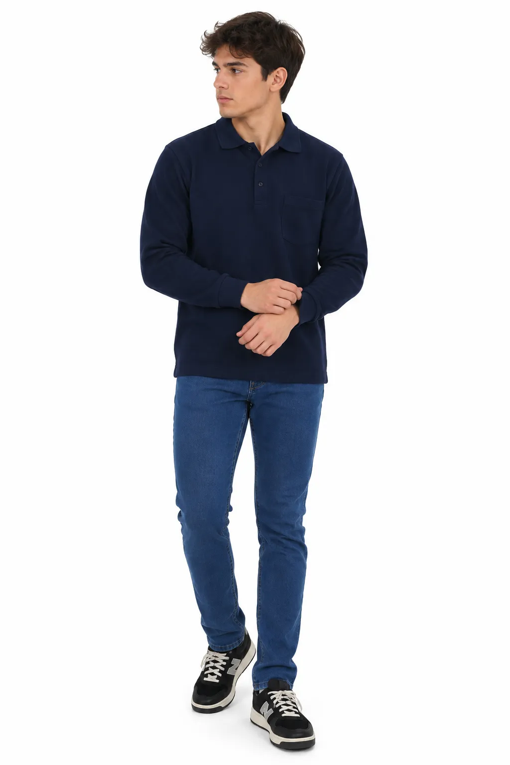 POLO YAKA ÜÇ İPLİK SWEAT