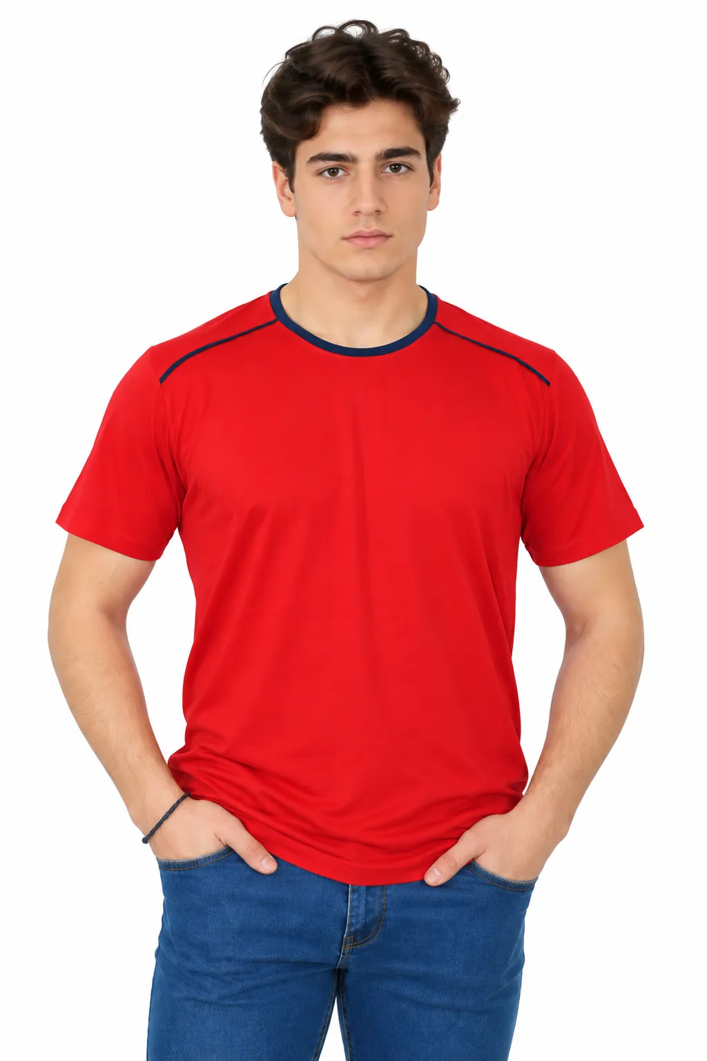 SIFIR YAKA PENYE T-SHIRT