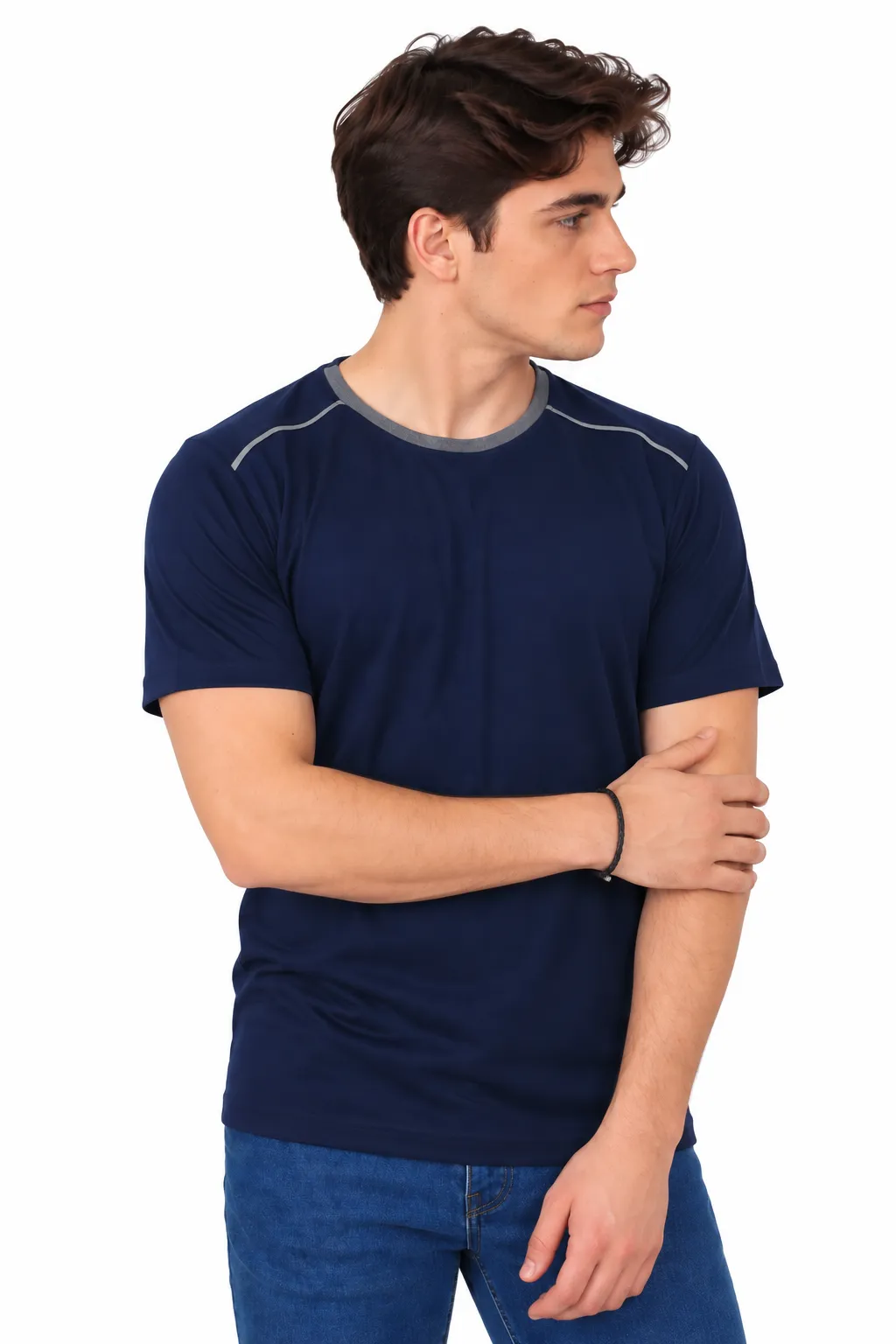 SIFIR YAKA PENYE T-SHIRT