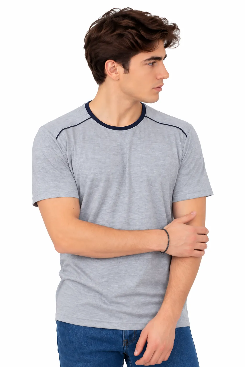SIFIR YAKA PENYE T-SHIRT