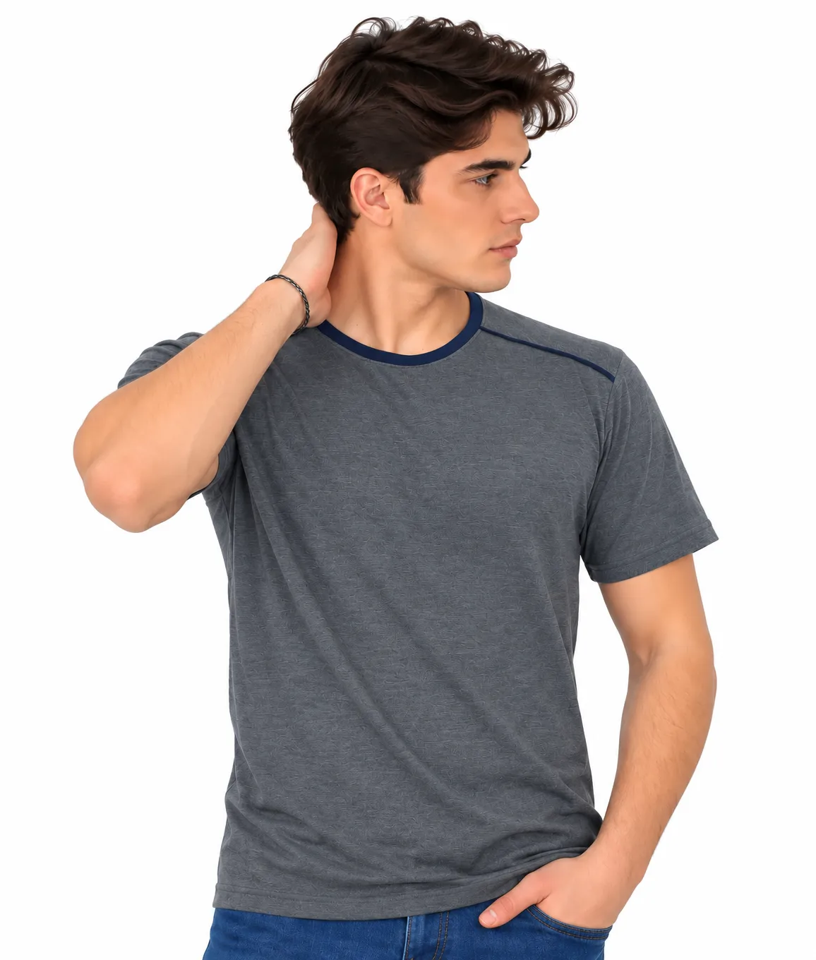 SIFIR YAKA PENYE T-SHIRT