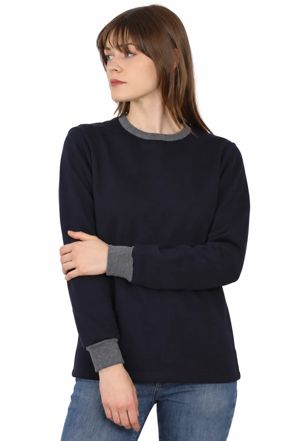 SIFIR YAKA ÜÇ İPLİK SWEAT