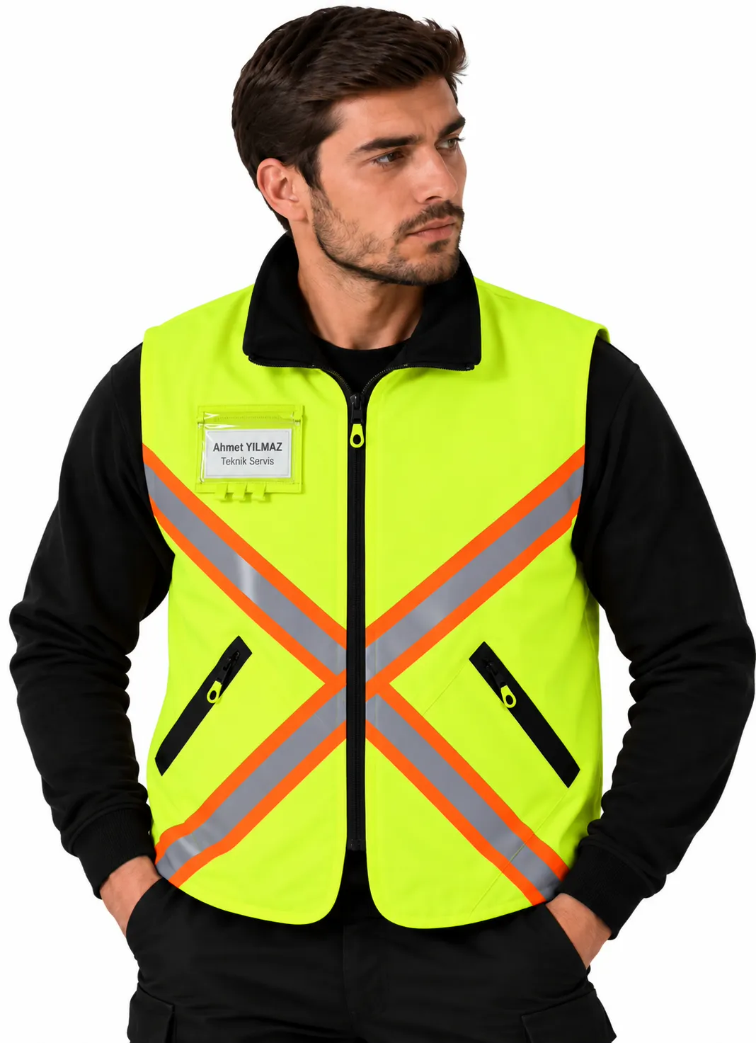 SOFTSHELL İKAZ YELEĞİ-ÇİFT TARAFLI