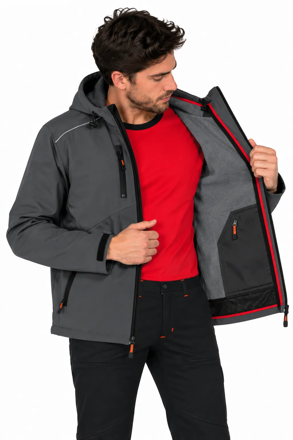 SOFTSHELL KAPÜŞONLU 2+1 MONT