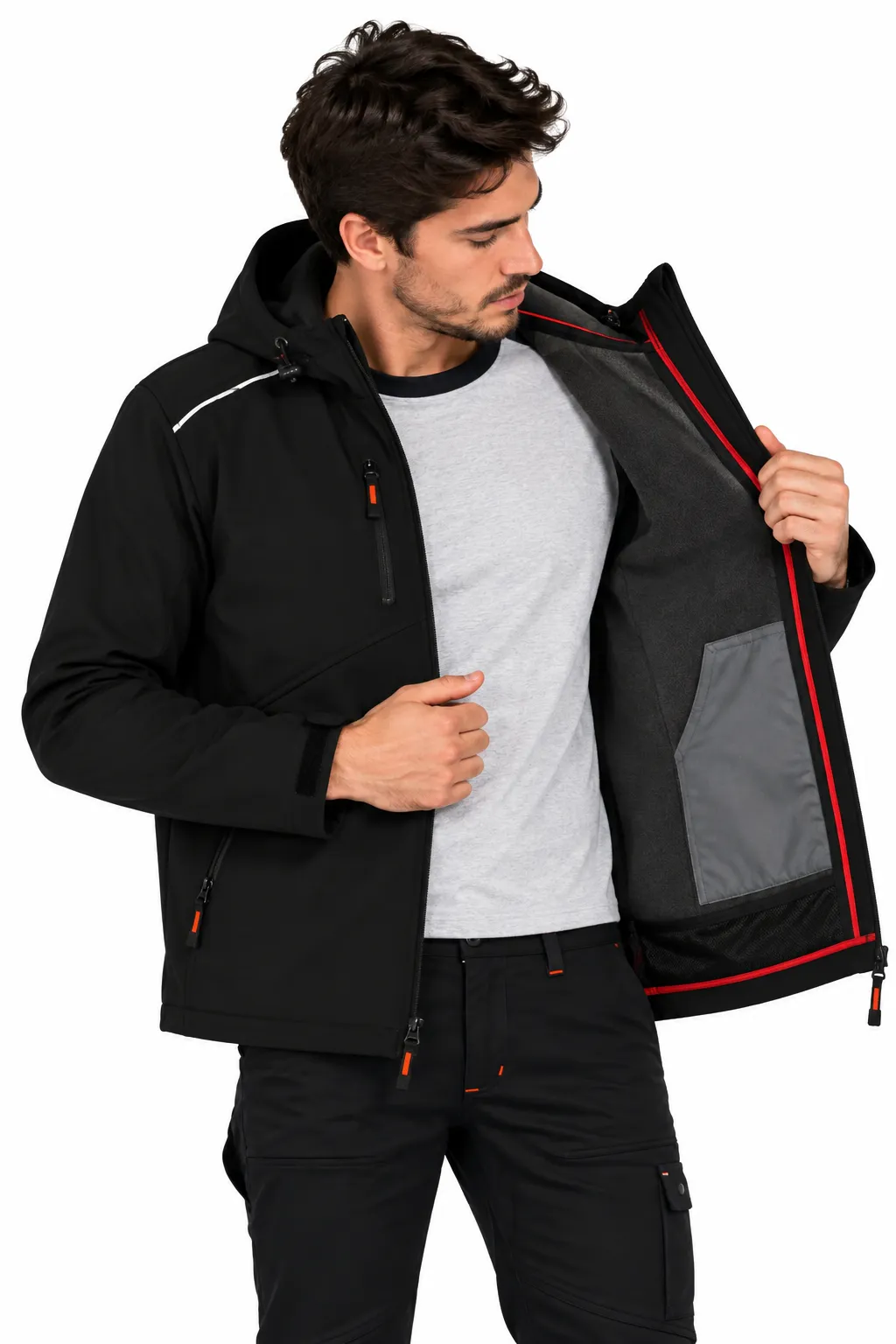 SOFTSHELL KAPÜŞONLU 2+1 MONT