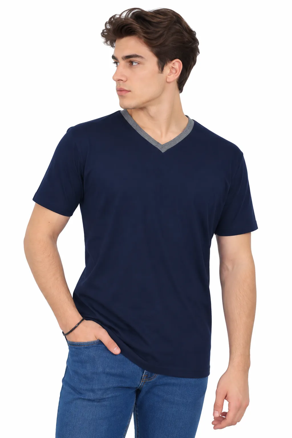 V YAKA PENYE T-SHIRT